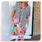 Lockeres, atmungsaktives Kleid mit Leopardenmuster