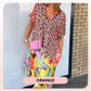 Lockeres, atmungsaktives Kleid mit Leopardenmuster