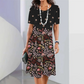 Elegantes Rundhalskleid mit Blumenprint für Damen
