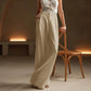 Weite Hose mit hoher Taille und Taschen für Damen