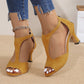 Damen Sandalen mit hohem Absatz und Peep-Toe-Reißverschluss👡💃