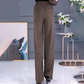 Lässige, hoch geschnittene Hose mit geradem Bein für Frauen