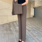 Lässige, hoch geschnittene Hose mit geradem Bein für Frauen