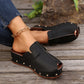 Damen Komfort-Peep-Toe-Plattform-Sandaletten