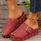 Damen Komfort-Peep-Toe-Plattform-Sandaletten
