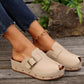 Damen Komfort-Peep-Toe-Plattform-Sandaletten