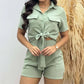 Modisches 2-teiliges Set aus Hemd mit Fliege und Shorts