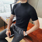 Lässiger Slim Fit Pullover für Herren mit kurzen Ärmeln