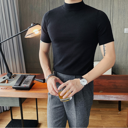 Lässiger Slim Fit Pullover für Herren mit kurzen Ärmeln