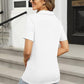Lässige Damen-Shirts mit V-Ausschnitt und kurzen Ärmeln und Revers