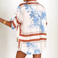 Lässiges bedrucktes Kurzarm-Shirt & Shorts 2-teiliges Set