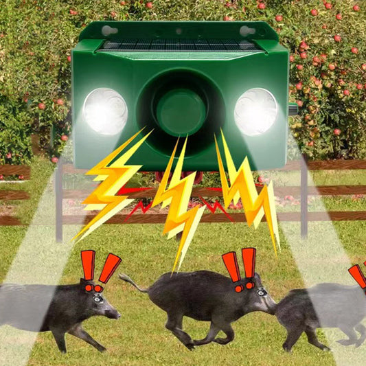 🔥Solarbetriebene Tierabwehr-Warnlichter mit lautem Alarm