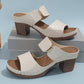 Stilvolle Damen-Sandalen mit offenem Zehenbereich und klobigem Absatz