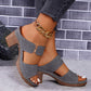 Stilvolle Damen-Sandalen mit offenem Zehenbereich und klobigem Absatz