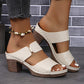Stilvolle Damen-Sandalen mit offenem Zehenbereich und klobigem Absatz