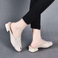 Damen-Sandalen mit niedrigem Absatz und Peep-Toe-Schnalle