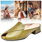 Damen-Sandalen mit niedrigem Absatz und Peep-Toe-Schnalle