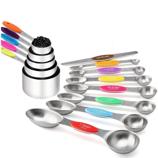 Magnetisches Messlöffelset aus rostfreiem Stahl