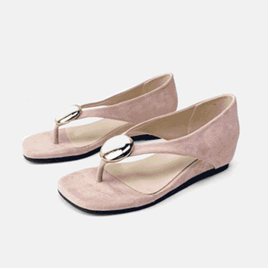 Minimalistische Damen-Sandalen mit verstecktem Absatz