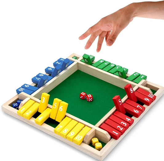 🔥LUSTIGE FAMILIENSPIELE – Shut The Box Brettspiel🎲