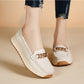 Elegante einfarbige Loafer für Damen mit dicker Sohle