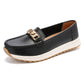 Elegante einfarbige Loafer für Damen mit dicker Sohle