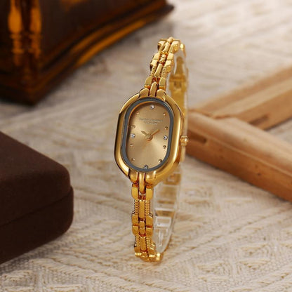 Damenuhr im Vintage-Stil mit ovalem Armband