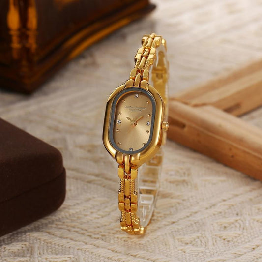 Damenuhr im Vintage-Stil mit ovalem Armband
