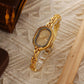 Damenuhr im Vintage-Stil mit ovalem Armband
