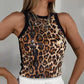 Sequin Rundhalsausschnitt Slim Fit Tanktop