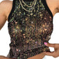 Sequin Rundhalsausschnitt Slim Fit Tanktop