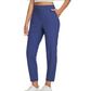 Damenhose mit hoher Taille, elastischem Bund und Reißverschlusstaschen