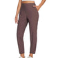 Damenhose mit hoher Taille, elastischem Bund und Reißverschlusstaschen