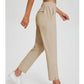 Damenhose mit hoher Taille, elastischem Bund und Reißverschlusstaschen