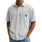 Kurzarm-Button-Down-Hemden mit Vintage-Revers für Herren