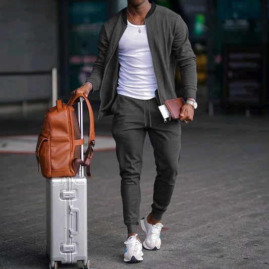 StadtLounge Zweiteiler: Langarm-Jacke & Jogginghose