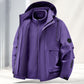 Unisex🏔️3-in-1 wind- und wasserdichte Outdoor-Jacke –👍isoliertes Futter und abnehmbare Kapuze!