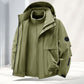 Unisex🏔️3-in-1 wind- und wasserdichte Outdoor-Jacke –👍isoliertes Futter und abnehmbare Kapuze!