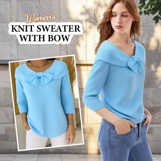 🎁 Heißer Verkauf 49 % RABATT 🔥Damen-Strickpullover mit Schleife