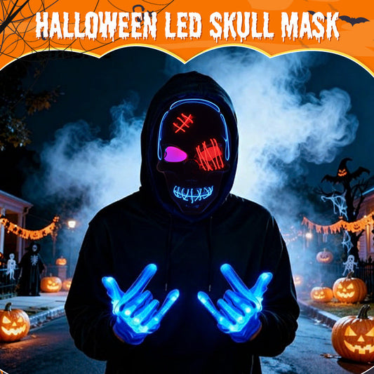 💀🎃Halloween-LED-Totenkopfmaske –👏Die beliebteste Maske im Jahr 2025!