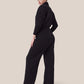 🔥AirEase Weitbein Jumpsuit-👏4-Wege-Stretch, Frontreißverschluss und praktische Taschen!