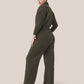 🔥AirEase Weitbein Jumpsuit-👏4-Wege-Stretch, Frontreißverschluss und praktische Taschen!