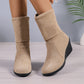 RetroLift Keilabsatz Stiefel für Damen