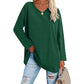 Damen lose Langarmmode V-Ausschnitt Stricktop