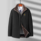 Warme Herrenjacke mit Plüschfutter