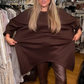 Asymmetrisches locker geschnittenes Sweatshirt & einfarbige Hose (Zweiteiler)