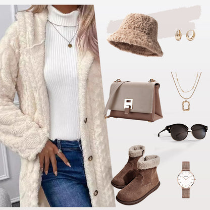 ⏳Limited-time offer: 50% off⏰Diamond-patterned women's warm hooded outerwear🎁