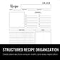 ✨🔥104 Sheets Notebook for Recipes📓