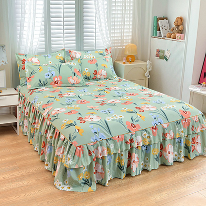 ⏳Limited-time 59% off⏰3-Piece Ruffled Bed Skirt Set🛏️