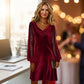 Women’s Elegant Cowl Neck Knee-Length Sheath Dress